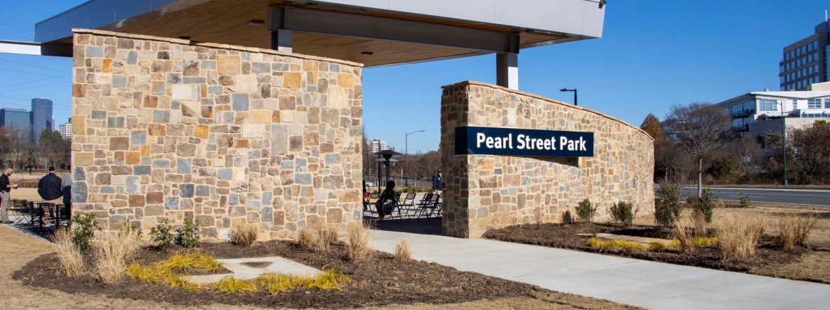 Entrance of Pearl Street Park