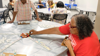 West Charlotte Recreation Center seniors playing a game.