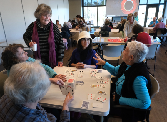 Seniors playing cards at Northern Regional Recreation Center.