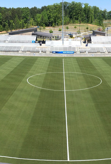 Wide angle of the Mecklenburg County Sportsplex at Matthews